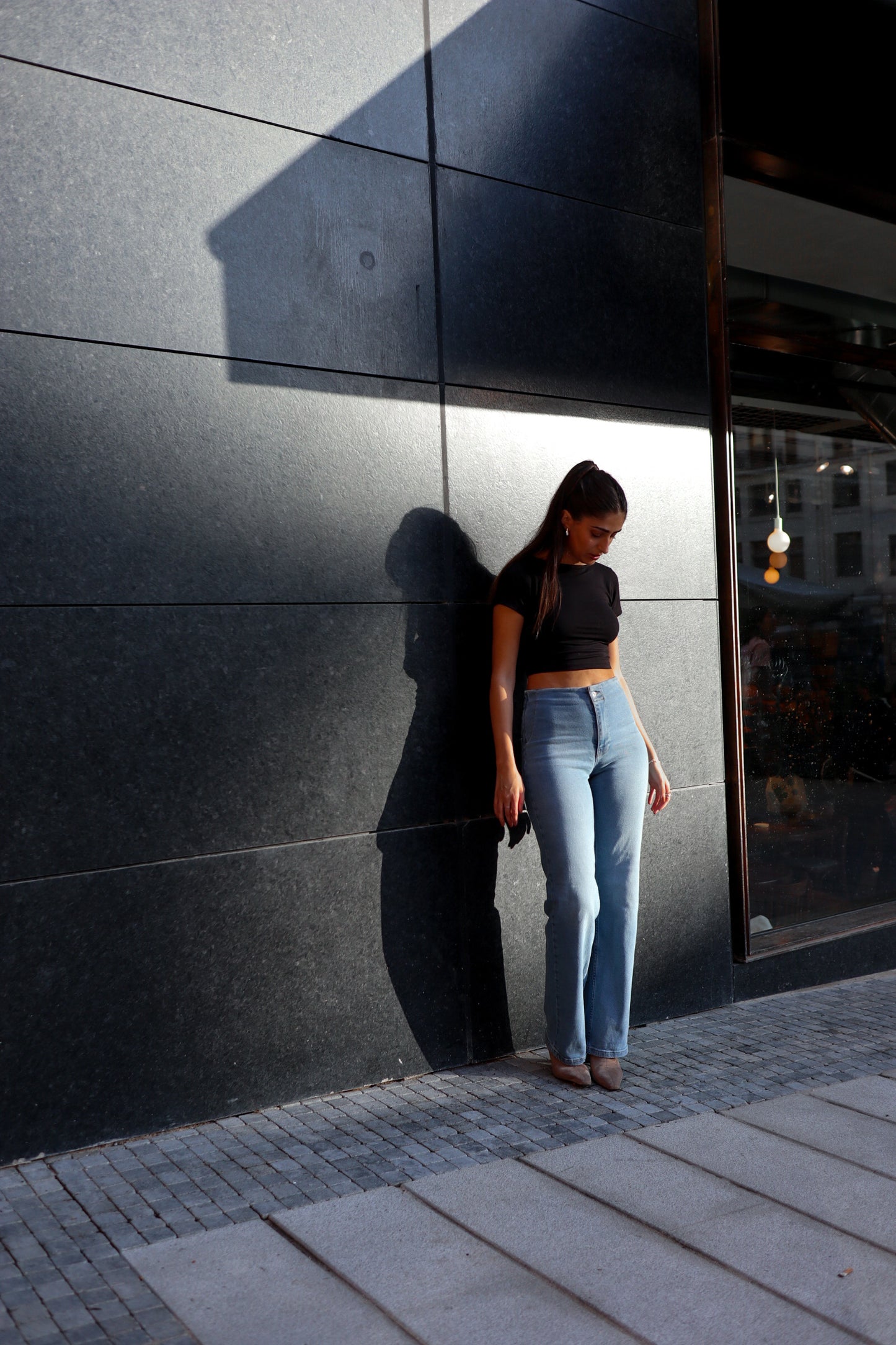 High-Waist Denim Jeans