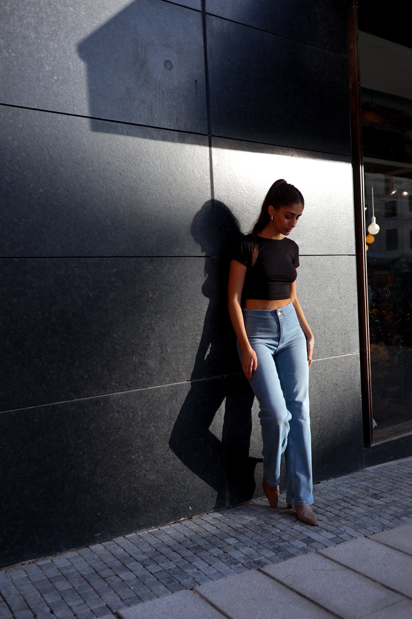 High-Waist Denim Jeans